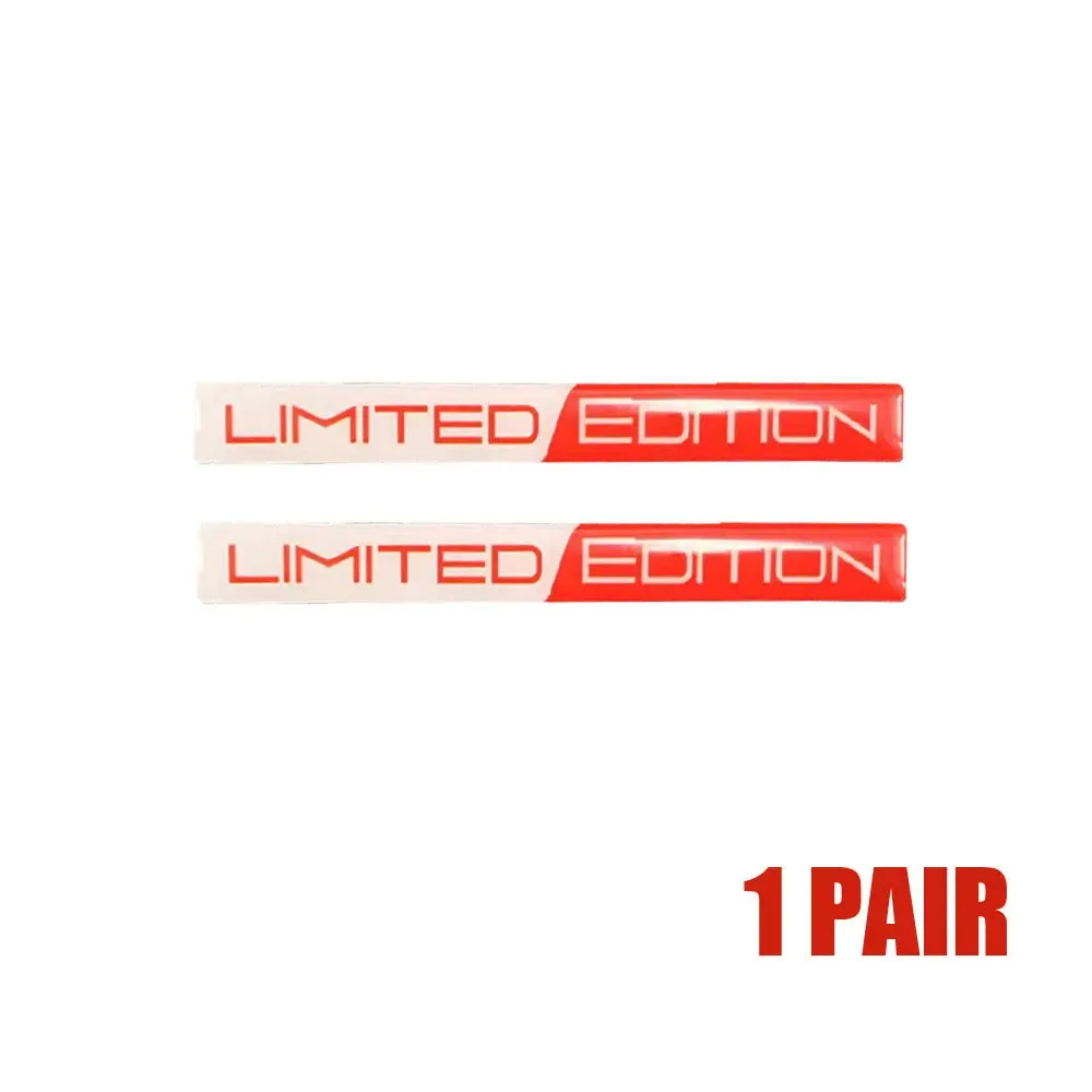 1 Pair 3D Car Stickers Emblem Limited Edition Styling Badge Auto Door Bumper Trunk Body Side Decor Accessories