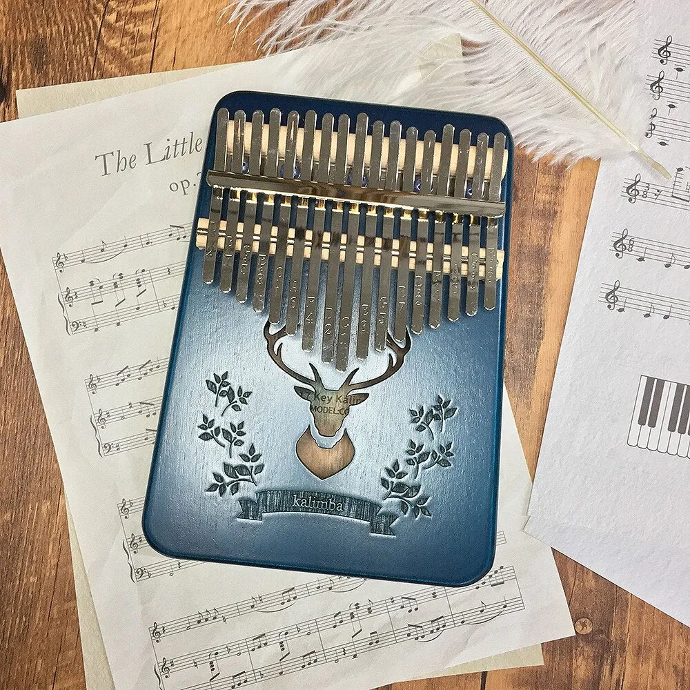 17 Keys Kalimba Thumb Piano High Quality Wood Mbira Body Musical Instruments With Learning Book Kalimba Piano Christmas Gift