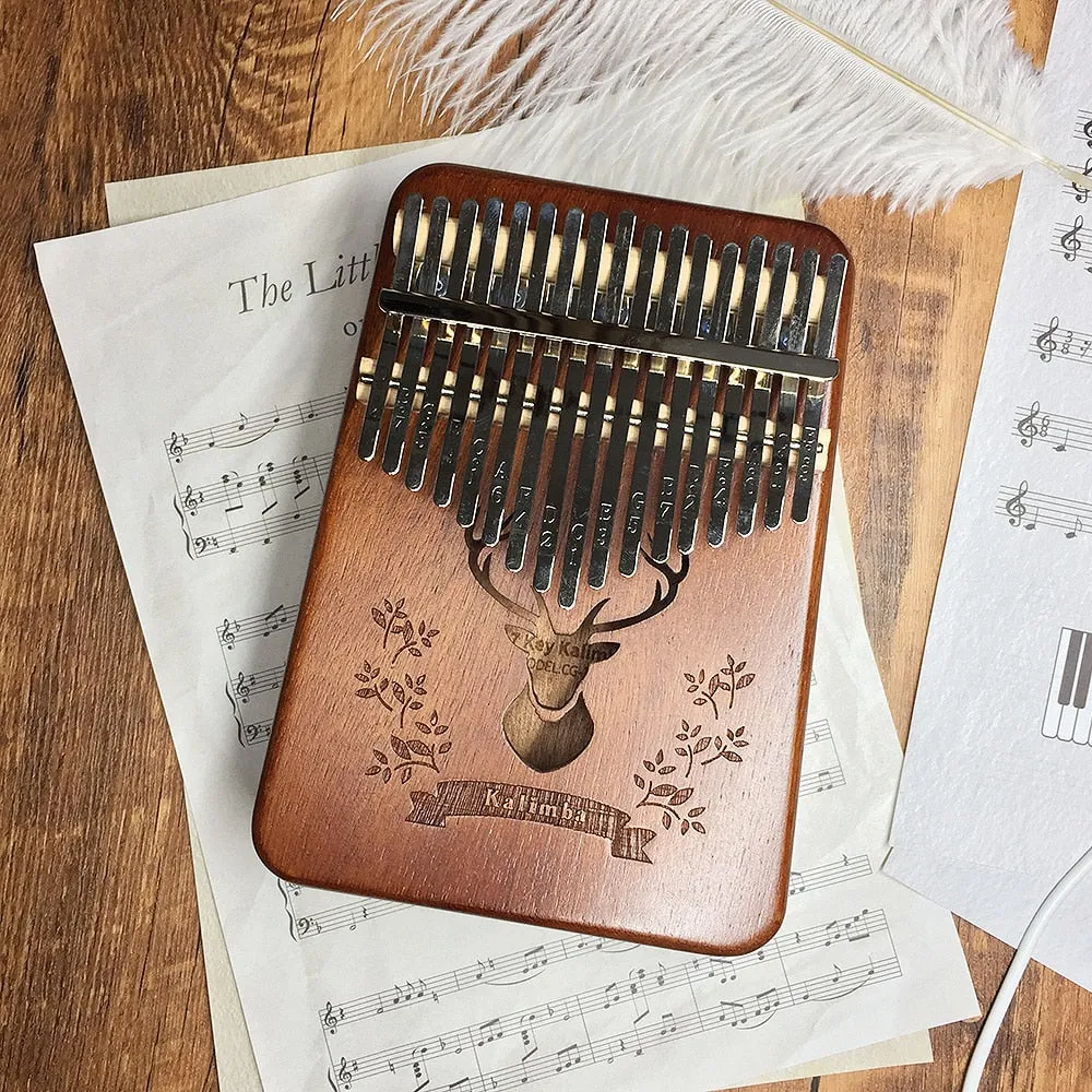 17 Keys Kalimba Thumb Piano High Quality Wood Mbira Body Musical Instruments With Learning Book Kalimba Piano Christmas Gift