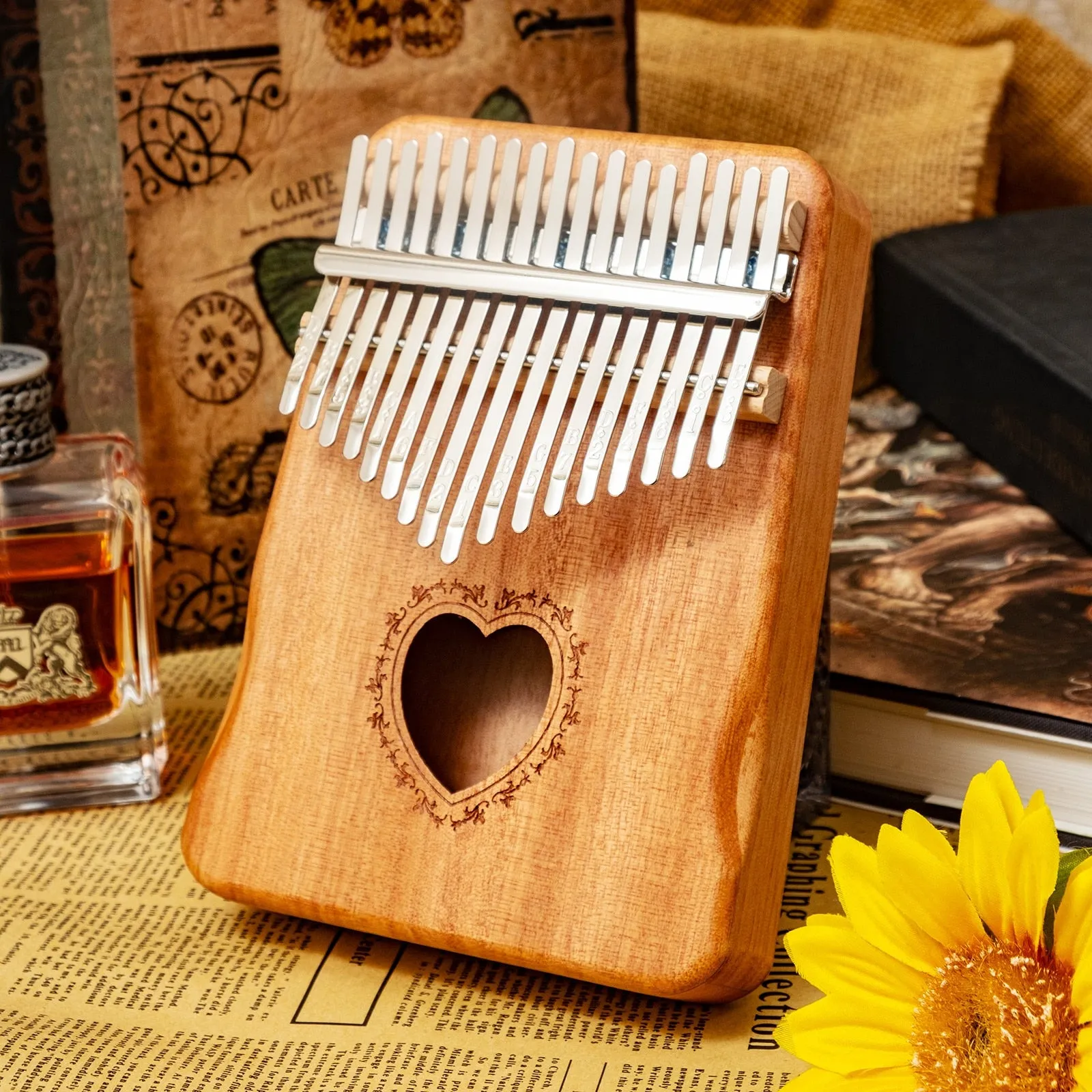 17 Keys Kalimba Thumb Piano High Quality Wood Mbira Body Musical Instruments With Learning Book Kalimba Piano Christmas Gift