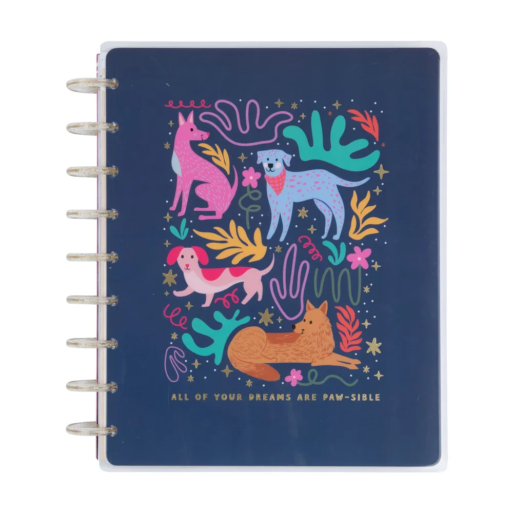 2024 Playful Pups Happy Planner - Classic Vertical Layout - 18 Months