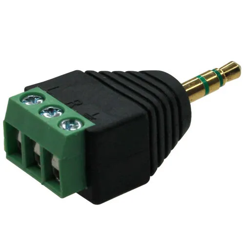 3.5mm TRS Plug to 3-Pin Terminal Adapter