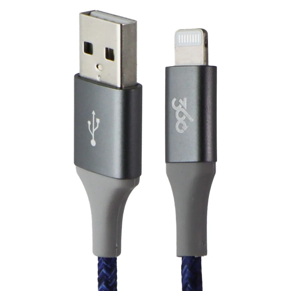 360 Electrical - Habitat (4-Ft) Braided Kevlar USB to Lightning 8-Pin Cable BLUE