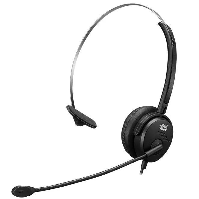 Adesso Xtream Headset P1 Multimedia Wired Adjustable Noise-Canceling Microphone