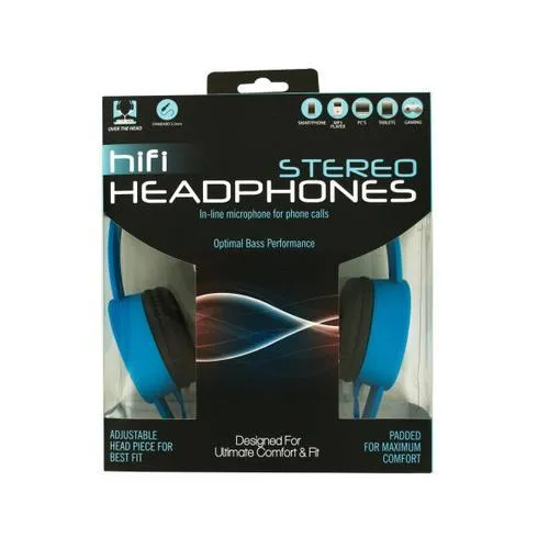 Adjustable Stereo Headphones with In-Line Microphone ( Case of 4 )