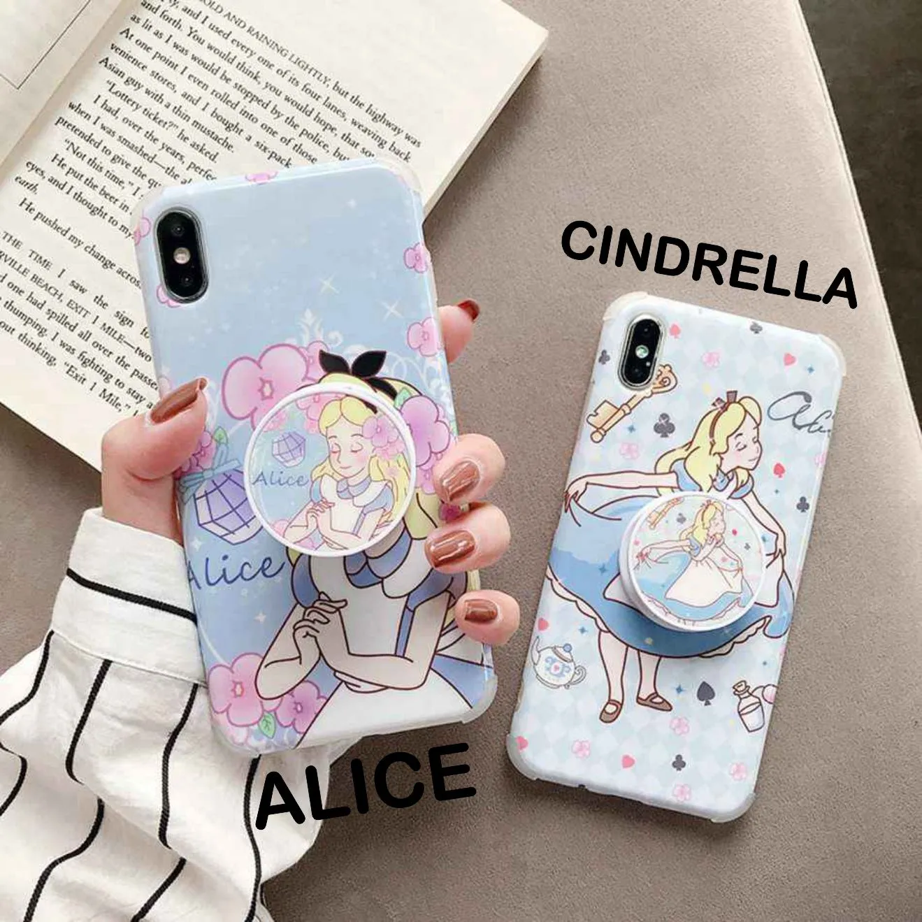 Alice And Cindrella Fairies Slim Case Cover With Holder