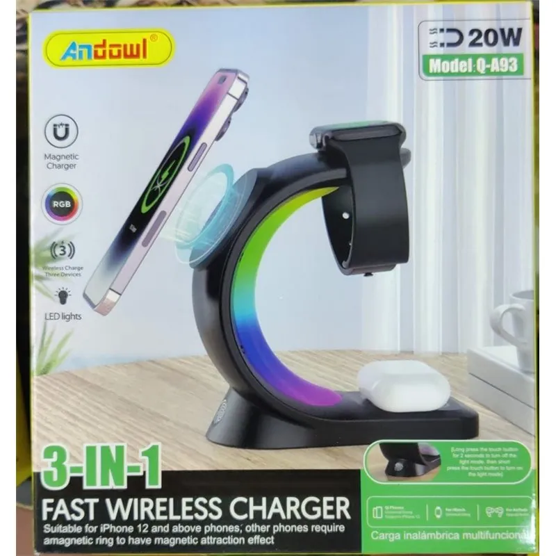 Andowl 3in1 Fast Wireless Charger QA93