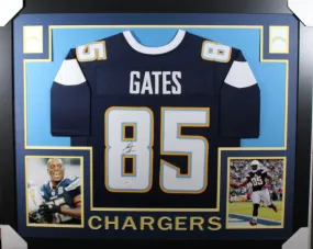 Antonio Gates framed autographed dark blue jersey