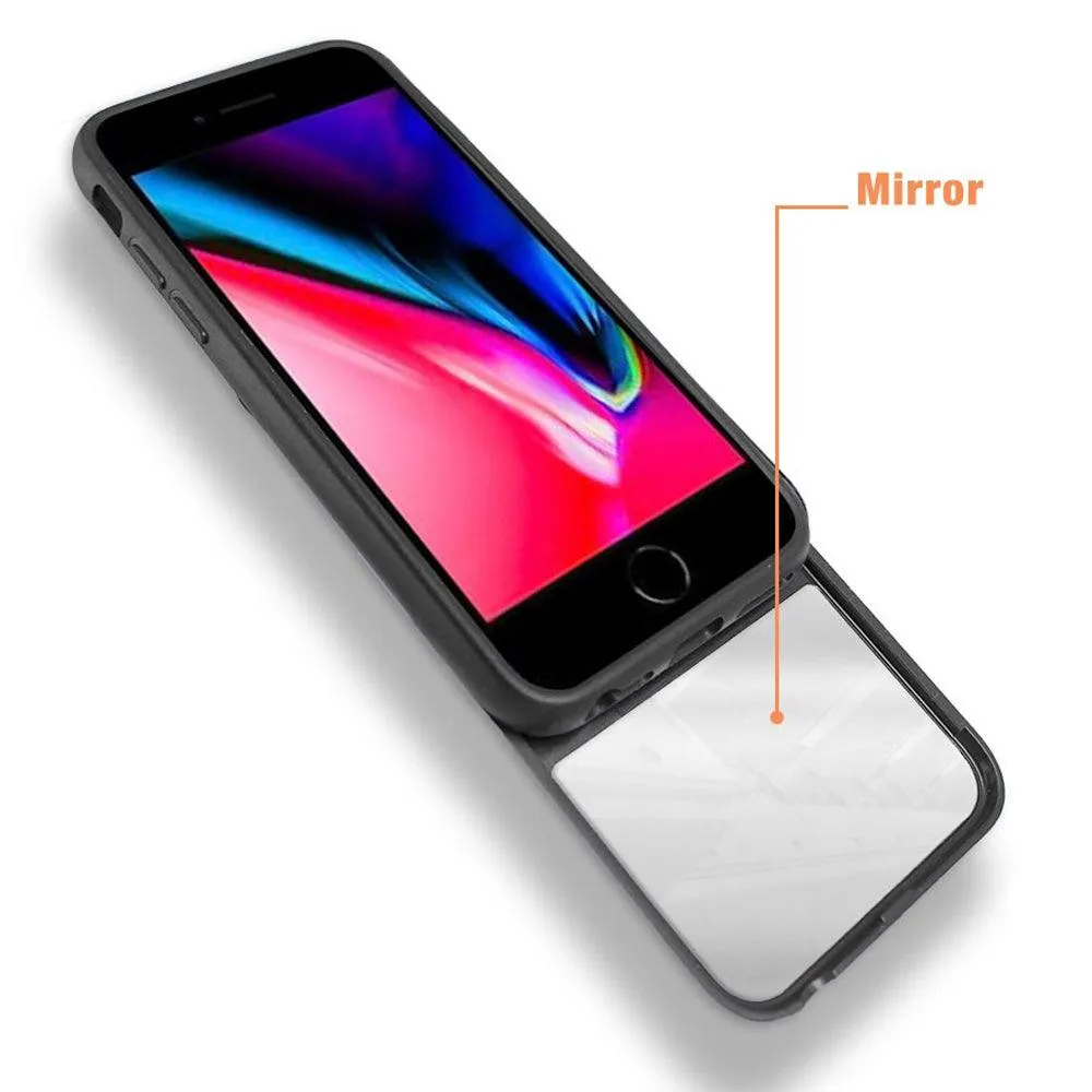 Apple iPhone 7 Plus / iPhone 8 Plus Shockproof Hybrid Magnetic Holder Ring Stand With Mirrored Card Slot Case by Modes