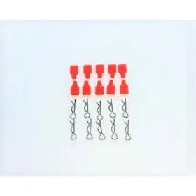 APS21079 3mm Body Clips w/ Silicone Tabs for AXIAL SCX24 or Small Scale RC Set of 10 - Assorted Colours