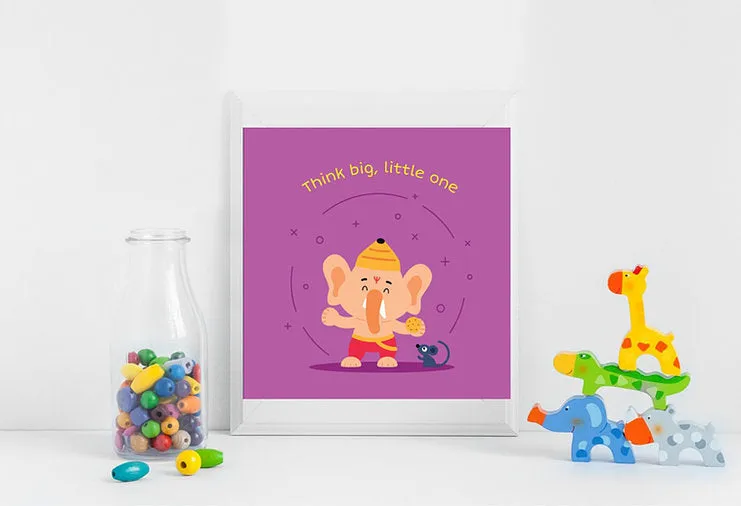 Baby Ganesh Wall Print