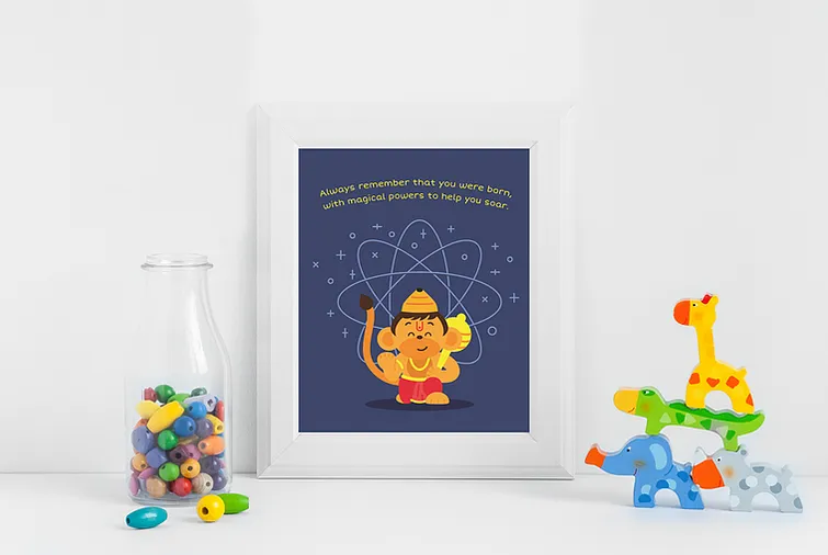 Baby Hanuman Wall Print