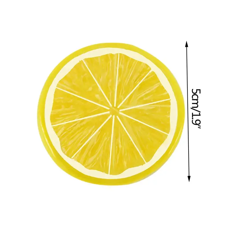 Babymoon Artificial 5 Lemons & 10 Lemon's Slices | Decorative Add-ons | Photography Props | Set of 15