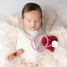 Babymoon Doctor's Stethoscope | Decorative Add-ons | Baby Photography Props | Pink