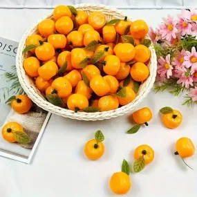 Babymoon Plastic Artificial Oranges | Decorative Add-ons | Photography Props | Set of 20