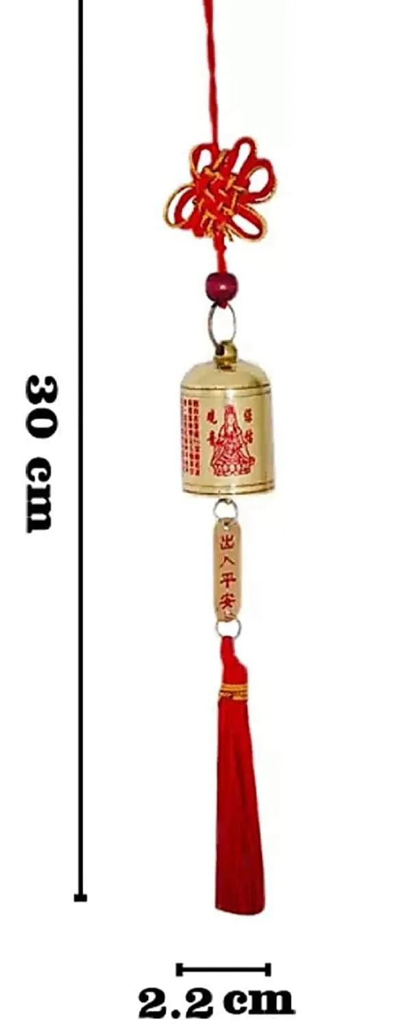 BANSIGOODS ar Hanging Door Hanging Tibetian FengShui Lucky Bell Hanging for Home/Ornament/Spiritual/Pooja/Decorative Showpiece - 30 cm Approx