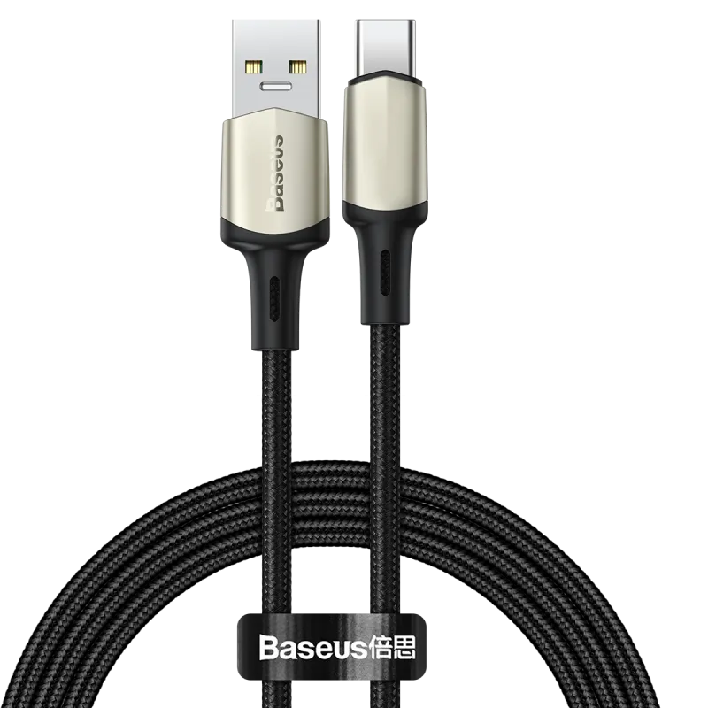 Baseus Cafule Vooc Certified USB Type C 5A Quick Charging Cable 5A 1M Black(CATKLF-VA01)