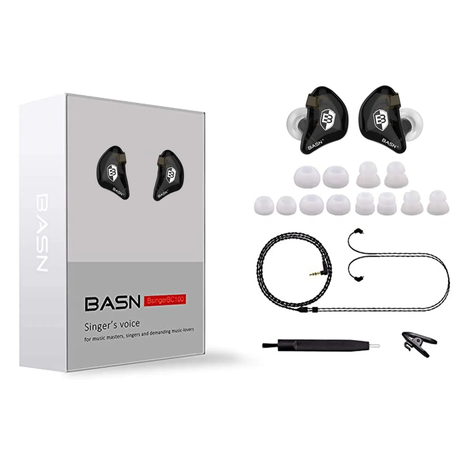 BASN Bsinger BC100 In-Ear Monitor Headphones (Black)