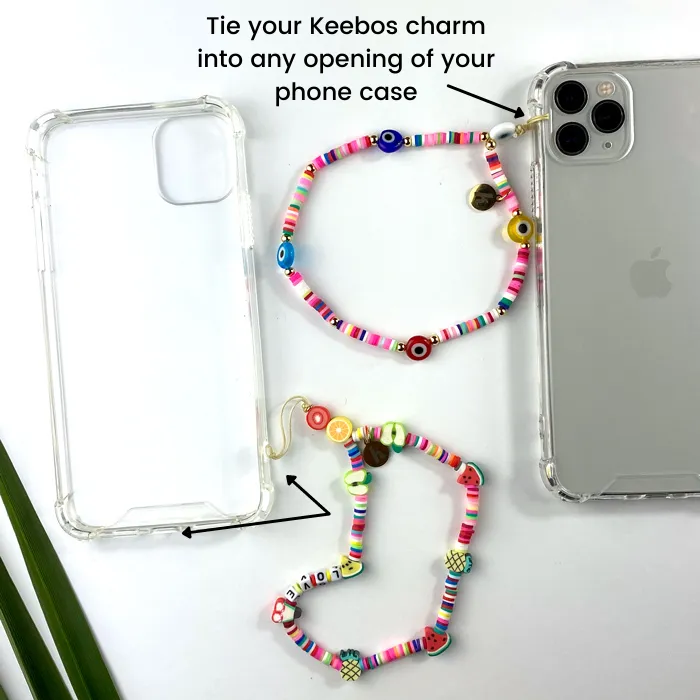 Beaded Phone Charm - Peace