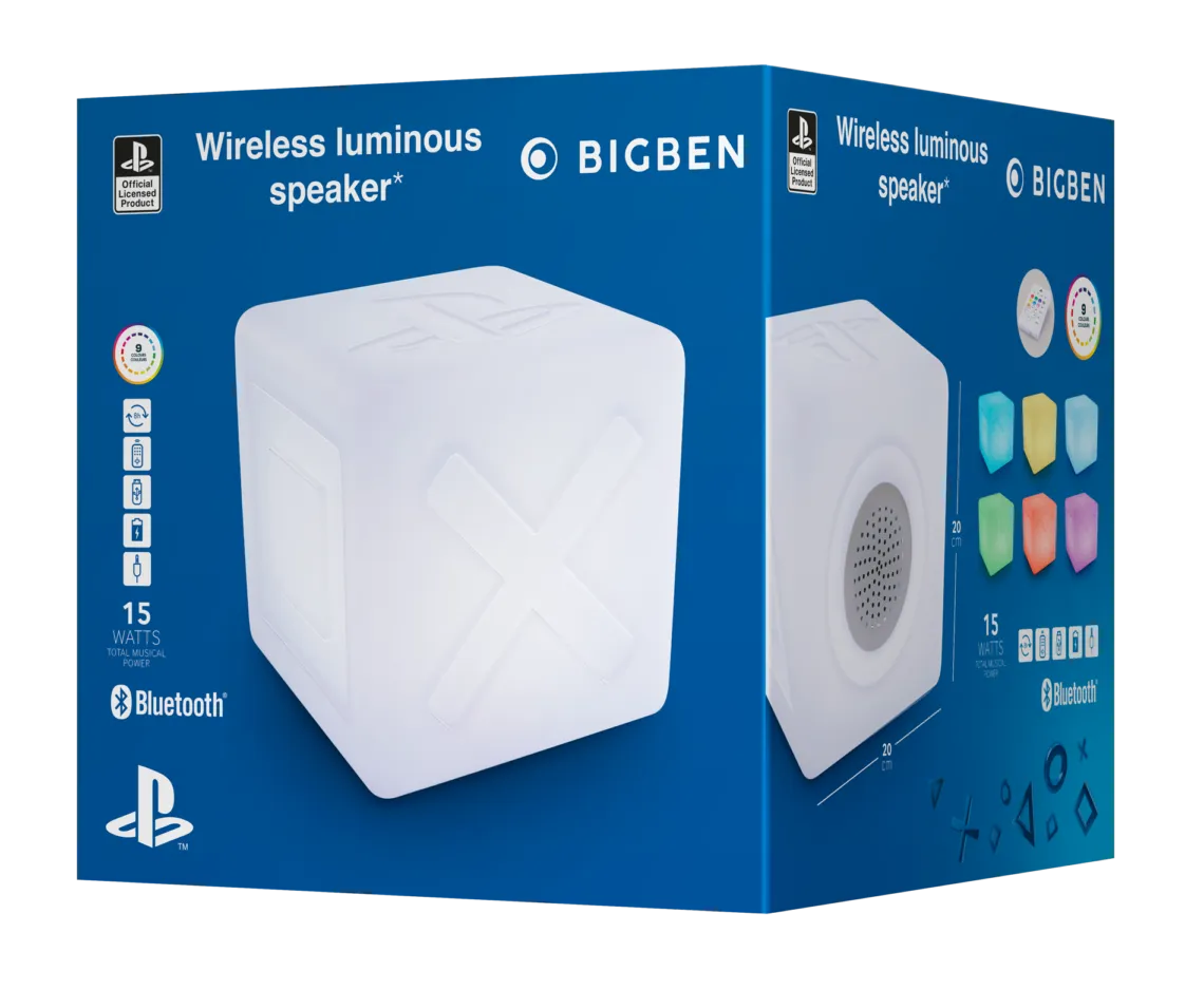 Bigben Wireless Luminous PlayStation Cube PS200 - White