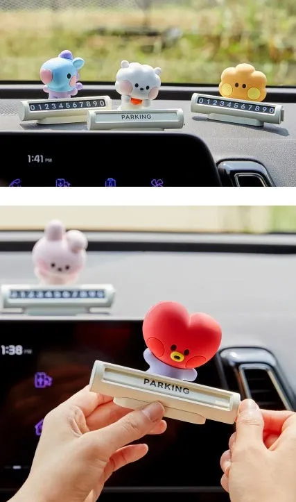 BT21 MININI CAR FIGURE PHONE NUMBER PLATE