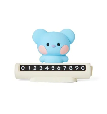 BT21 MININI CAR FIGURE PHONE NUMBER PLATE