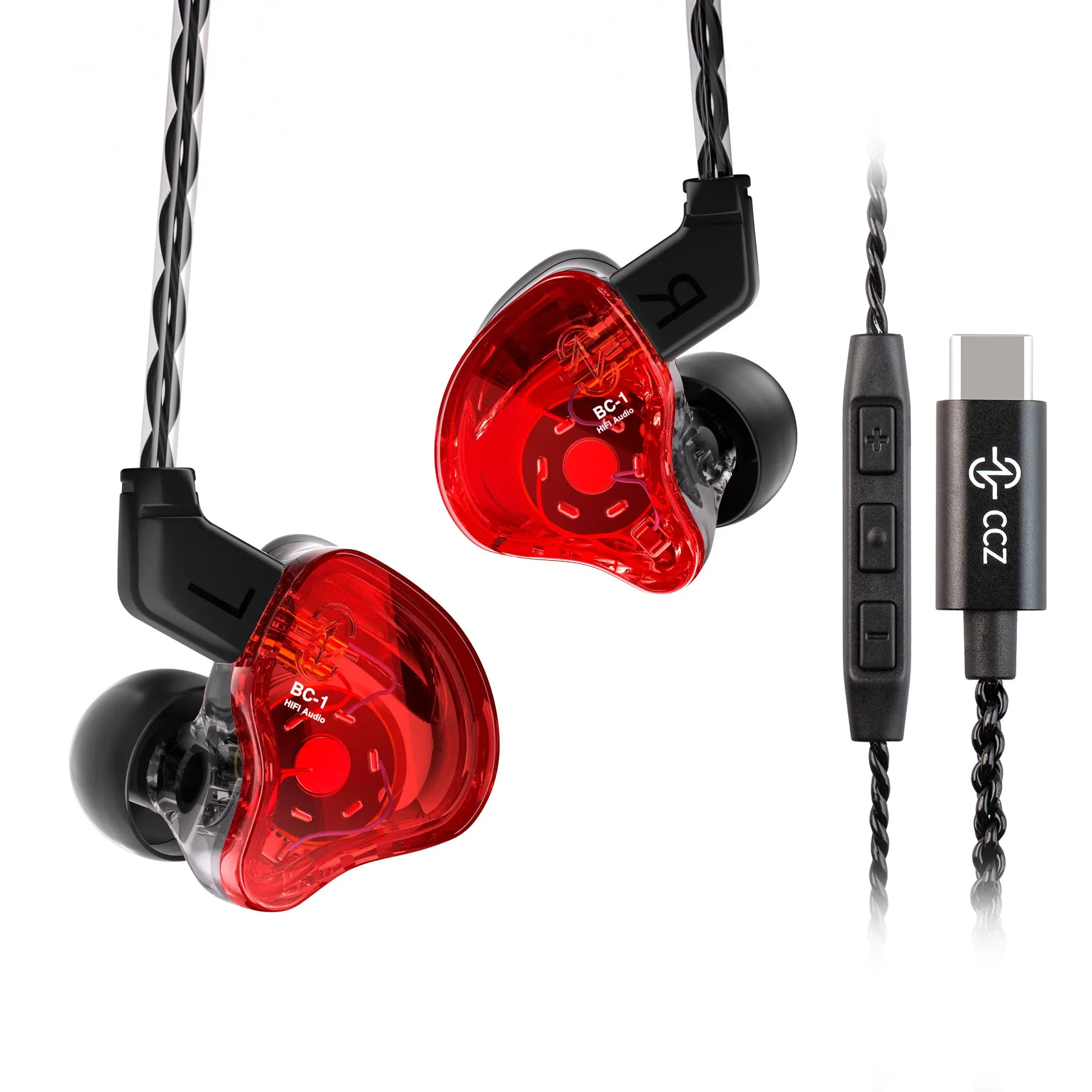 【CCZ Melody】Best IEM Earbud Earphones for Music Quality 1DD   1BA Hybrid In Ear Headphone HiFi Bass Earphones