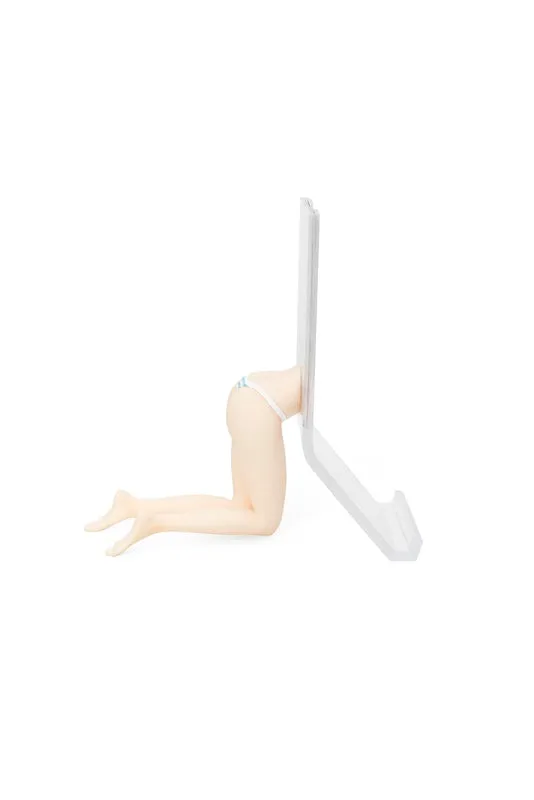 Cell Phone Girl Mobile Stand: Blue-White Pantie