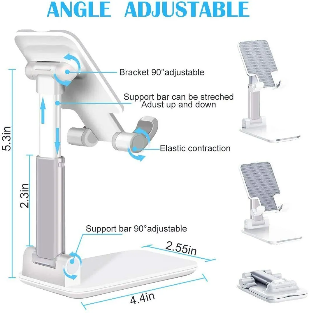 Cell Phone Tablet Stand Desktop Holder Table Cell Foldable Adjustable and mounted