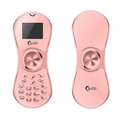 Chilli Spinner Phone World's Slimmest Mobile Phone Cum Spinner Credit Card Sized - Rose Gold