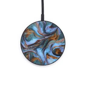 Circle ResinArt Wireless Charger - Deidra (Teal & Gold, 613323)