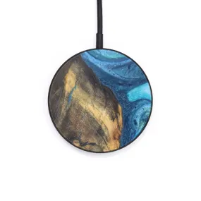 Circle Wood Resin Wireless Charger - Ann (Light Blue, 606972)