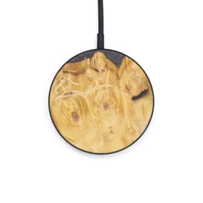 Circle Wood Resin Wireless Charger - Aziz (Pure Black, 600199)