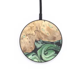 Circle Wood Resin Wireless Charger - Blanche (Green, 682430)