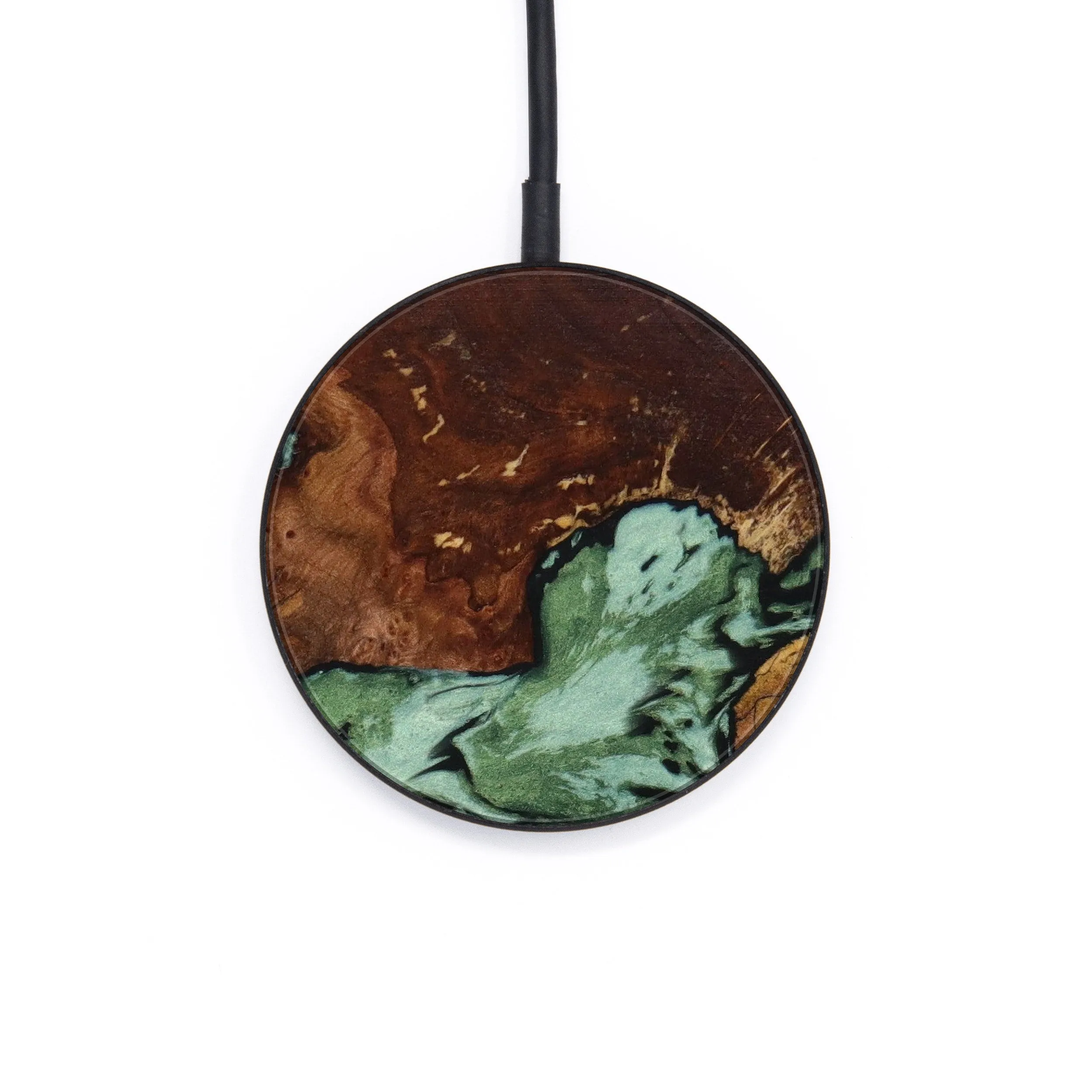 Circle Wood Resin Wireless Charger - Bryce (Mosaic, 644438)