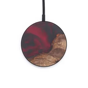 Circle Wood Resin Wireless Charger - Carmelia (Dark Red, 605994)