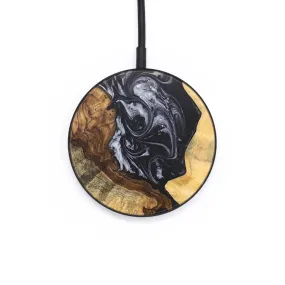 Circle Wood Resin Wireless Charger - Darlene (Black & White, 696198)