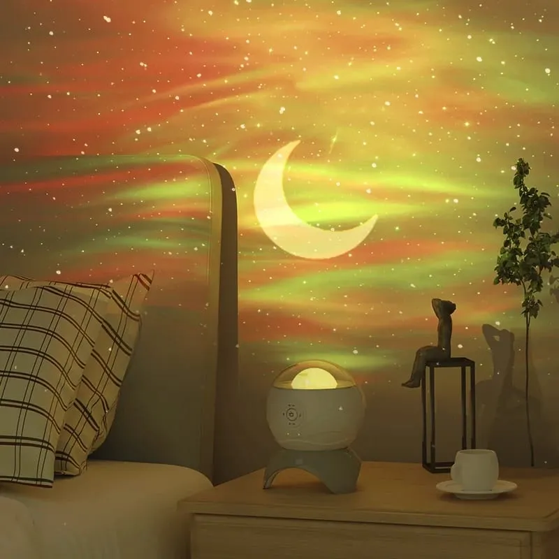 Colorful Life Aurora Projector Night Light with Starry Sky Night Light