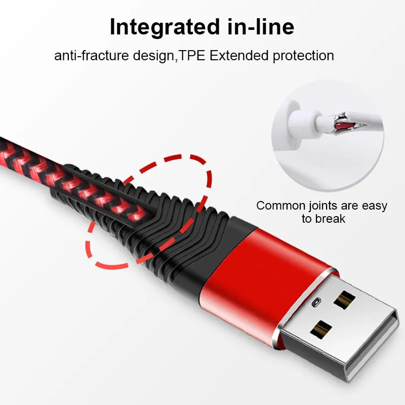 Coolreall USB Cable for iPhone Xs max Xr X 8 7 6 plus 6s 5 s plus iPad 2.4A Fast Charging Cable Cord Mobile Phone Usb Data Cable