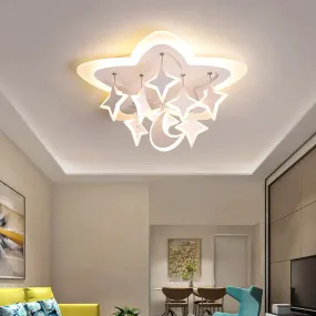 Creative Led Ceiling Light Stars Acrylic For Bedroom Living Room Dining Room Study Warm Fashion Modern Lamp Fixtures