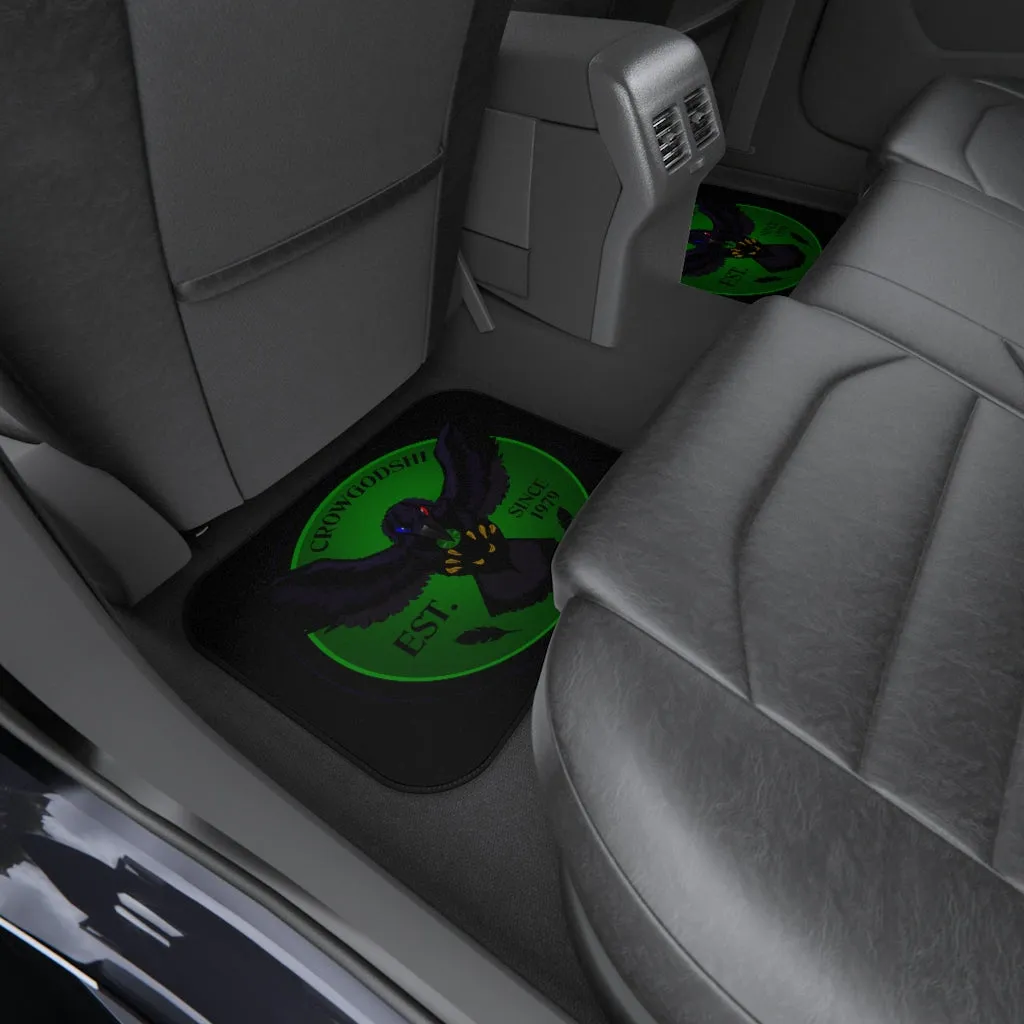 Crowgodshi Car Mats (2x Rear), GREEN