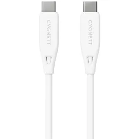 Cygnett Charge & Connect USB-C to USB-C 2.0 Cable V2 1.2m (White)