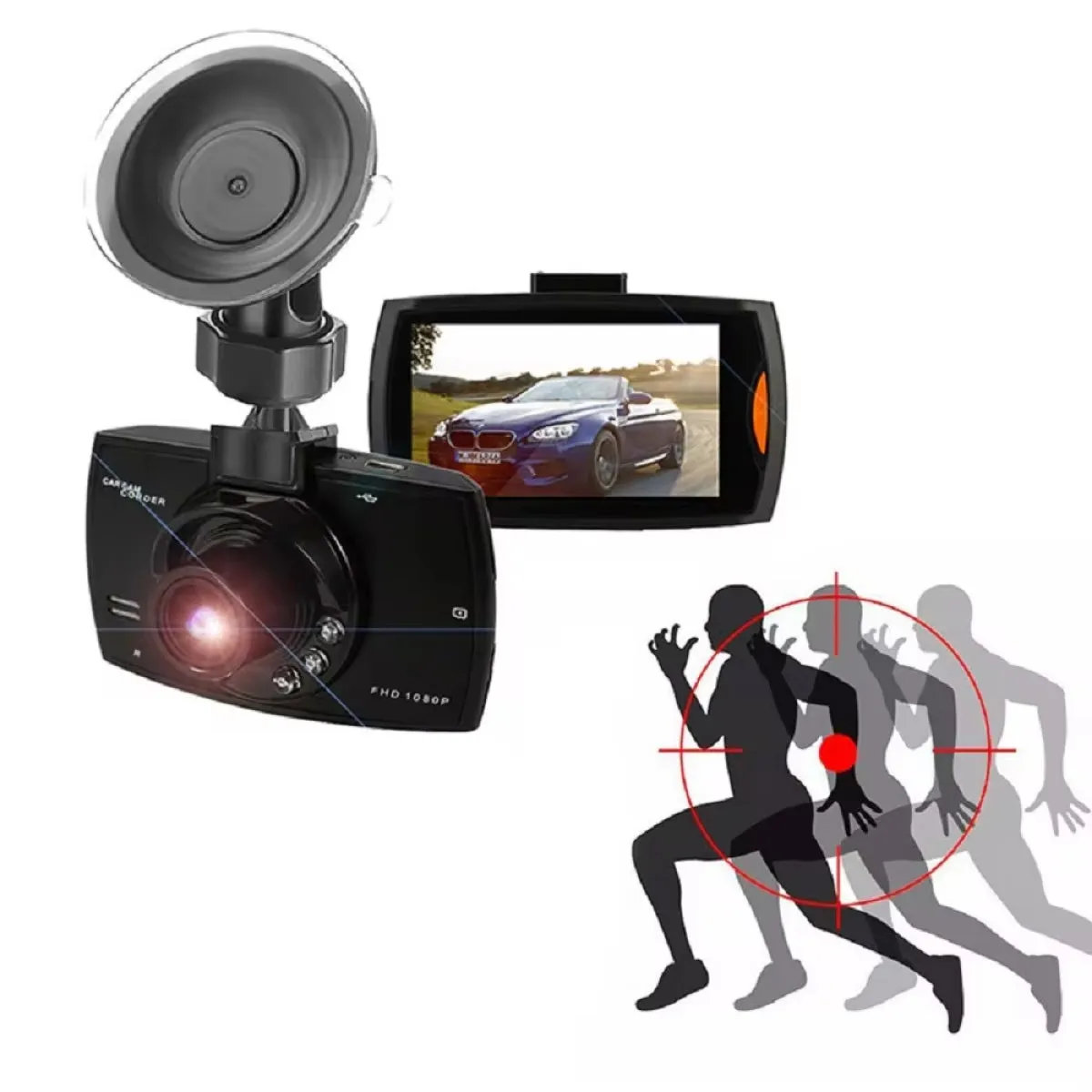 Dash cam for Car: Full HD 1080P 140 Degree Night Vision Wide Angle Video Camera