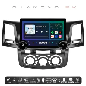 Diamond 2K - 11.5 Inch Dual Knob Android Multimedia Entertainment Unit - Toyota Fortuner (05-14) M/C