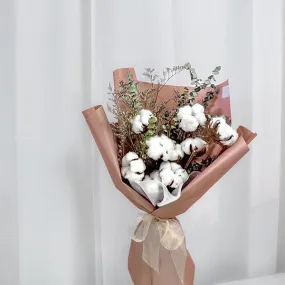 Dried Cotton Flower Bouquet