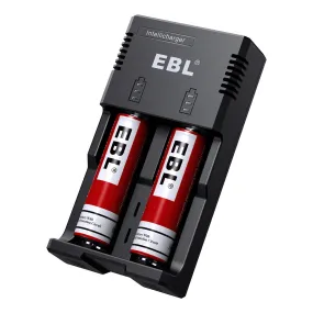 EBL 3.7V 3000mAh 18650 Rechargeable Batteries with 992 Battery Charger