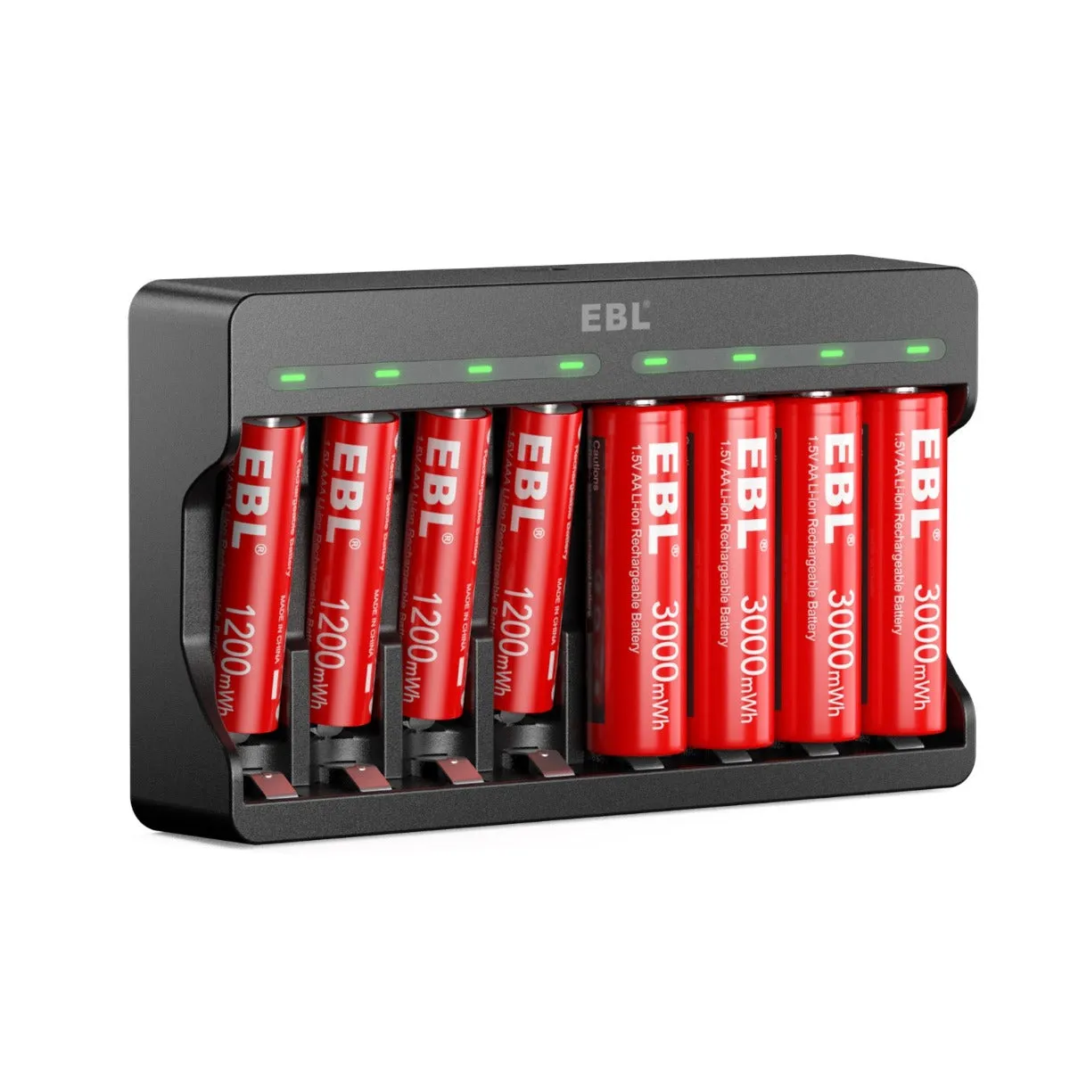 EBL Lithium Battery Charger with 1.5V AA AAA Li-ion Batteries