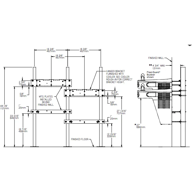 Elkay MLP200 | Bi-Level In-Wall Carrier | For Elkay EZ, LZ, EMABF, LMABF, VRC, LVRC series