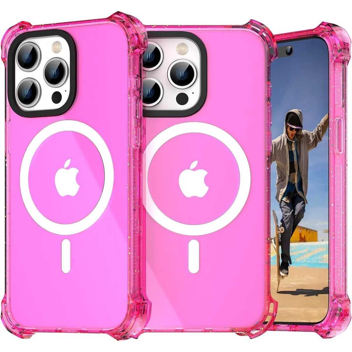 Entronix Apple iPhone 15 Pro Max/14 Pro Max [Magnetic-Compatible] Case - Bouncy Bumper,