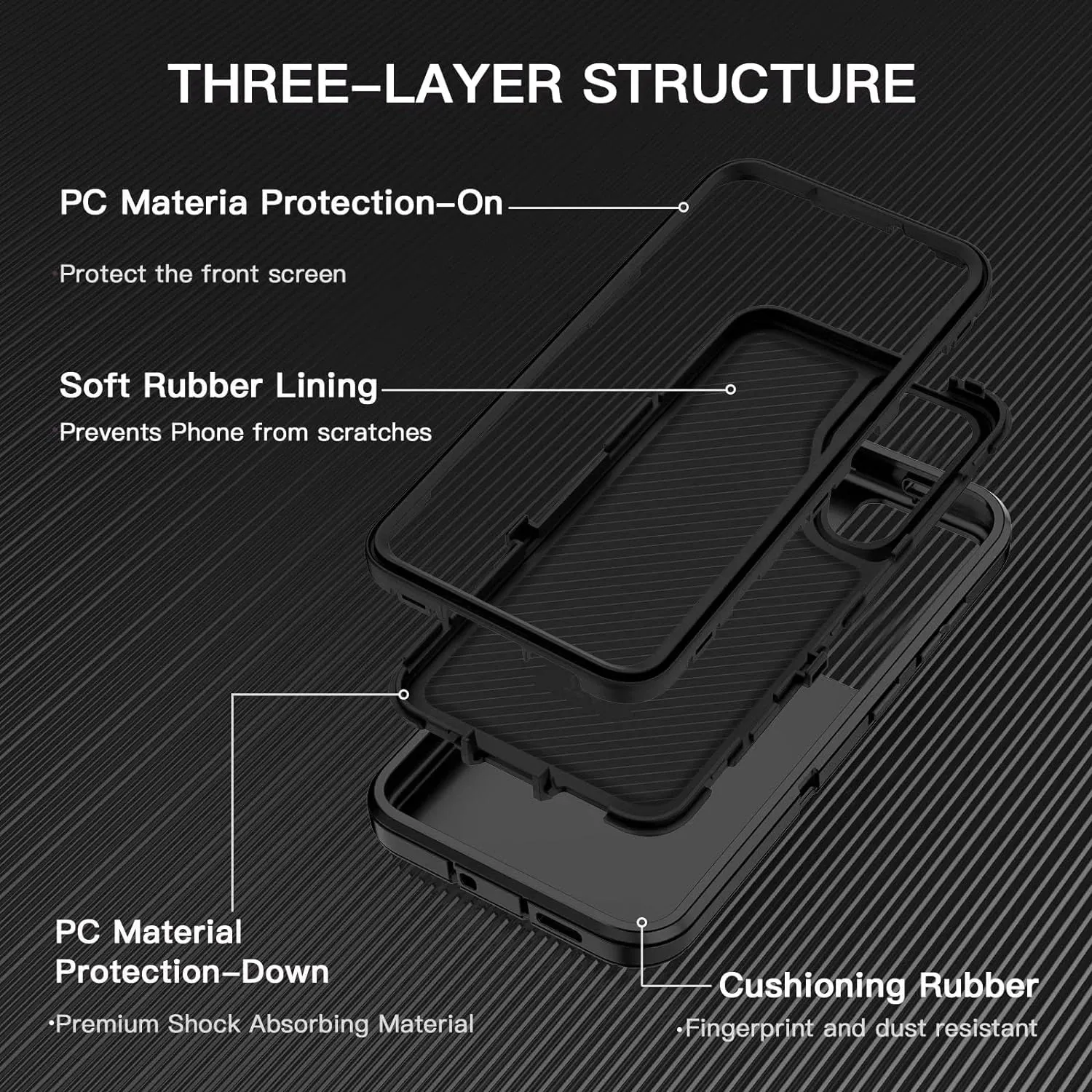 Entronix Heavy Duty Case for Samsung Galaxy S25 Plus, Triple-Layer & Full Protection,